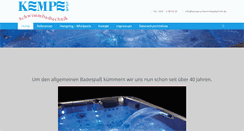 Desktop Screenshot of kempe-schwimmbadtechnik.de