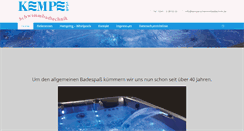 Desktop Screenshot of kempe-schwimmbadtechnik.com